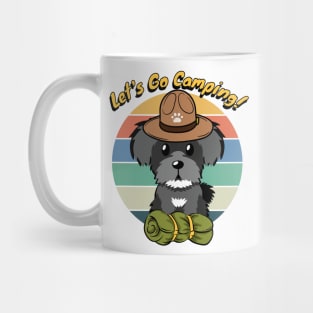 Cute Miniature Schnauzer Wants to go Camping Mug